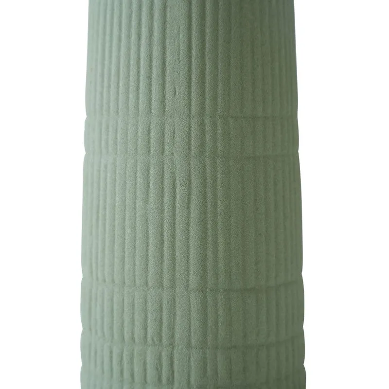 Sage Calm Ribbed Ceramic Vase media 4