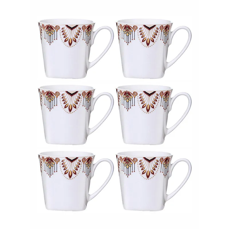 Sonaki Briara Ethnic Bone China Tea Cup (180 mL Each) - Set Of Six media 3