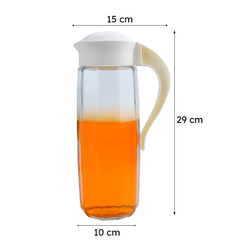 Domana Fersha Transparent Jug With Lid (White) - 1600 ML media 6