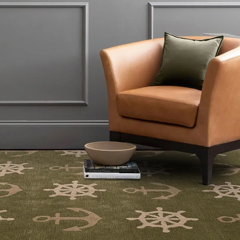 Anchors Hand Tufted Aweigh Kids Wool & Nylon Carpet - Green media 8