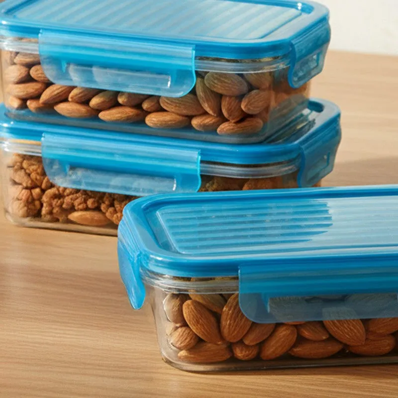 UrbanKitchen Blue Plastic Container (300 mL Each) - Set Of Three media 4