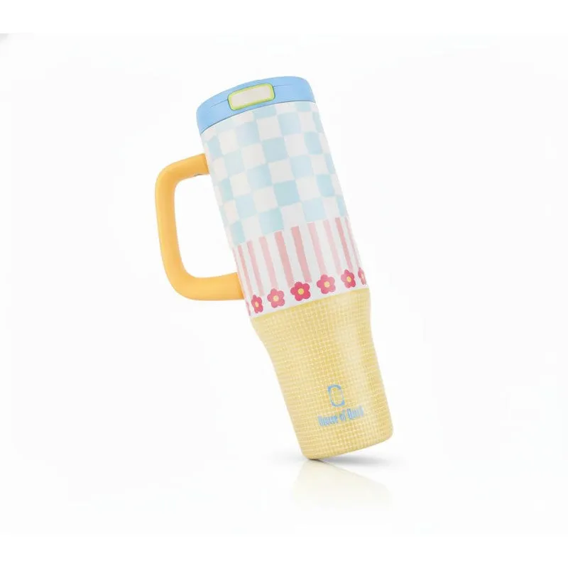 Flora Grid Stainless Steel Tumbler - 1200 ML media 3