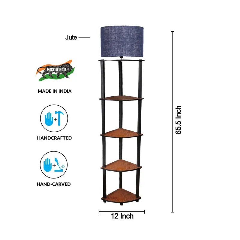 Cylindra Shimmer Floor Lamp (Blue) media 7