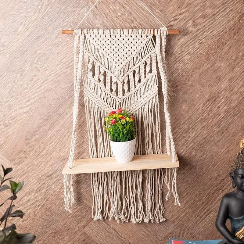 Jagger Macrame Wall Shelf media 1