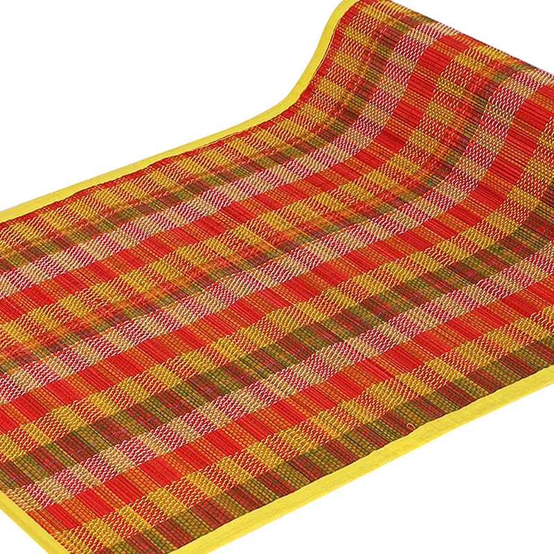 Chequered Zen Bamboo Table Runner - Yellow media 3