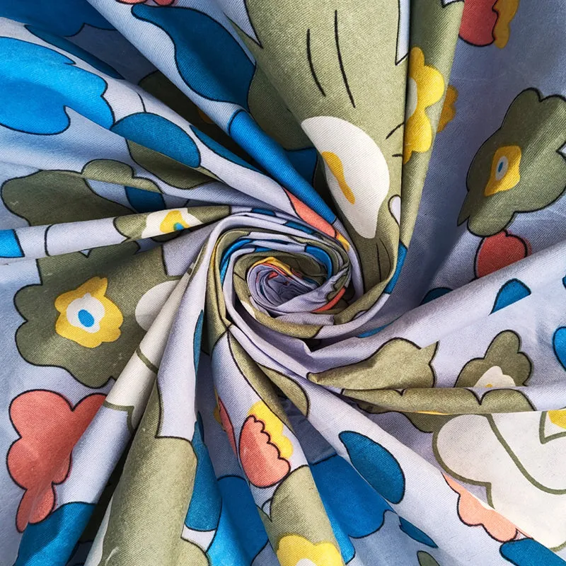 Flora Pop Room Darkening Curtain (Blue) media 5