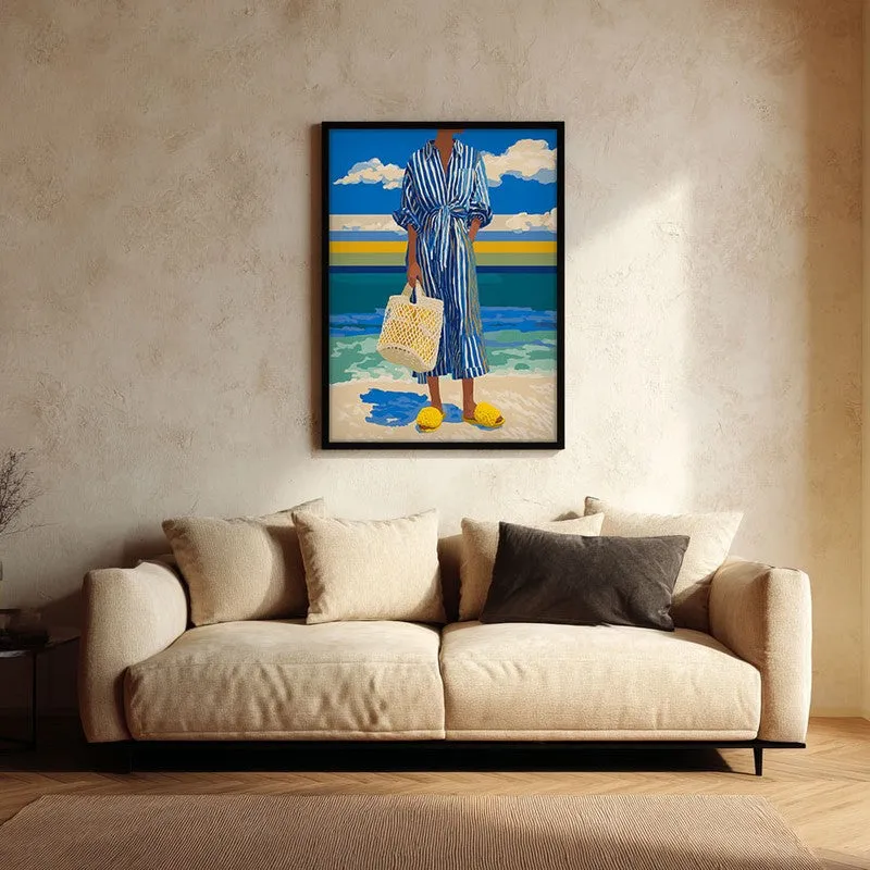 Avenel Travel Illustration Canvas Wall Painting With Black Frame media 1