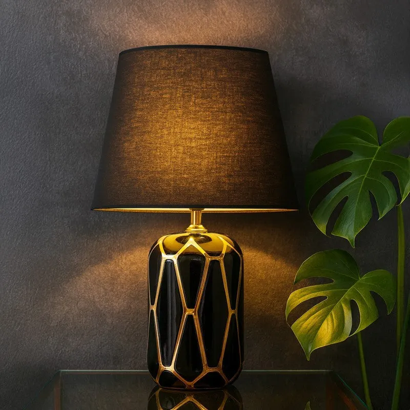 IllumiNest Versatile Ceramic Table Lamp - Black media 1
