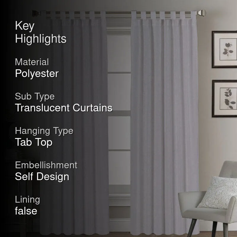 Esme Tab Top Medium Width Curtain - Silver media 2