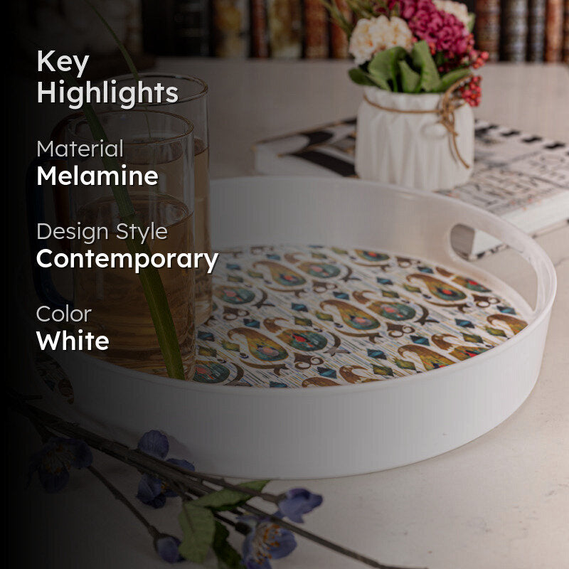Ethnic Bazaar Round Serving Tray media 2