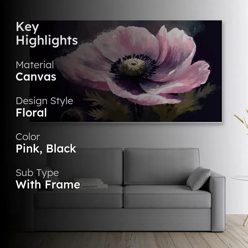 Pink Daisy Floral Canvas Wall Painting media 2