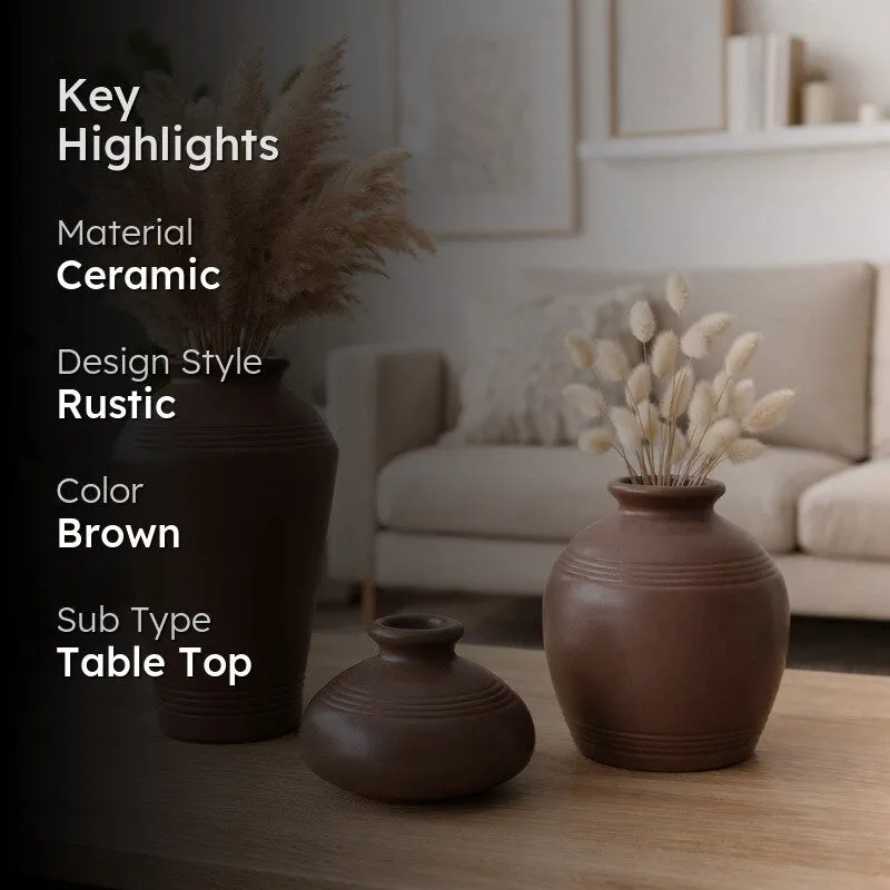 Earthloom Ceramic Vase - Set of Three media 2