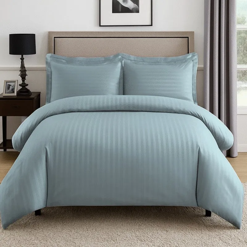 PureLine Cotton Bedsheet (Blue) - 600 TC media 4