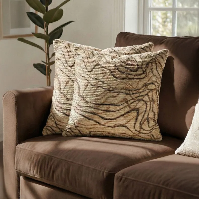 LiquidFlow Cushion Cover (Mocha) - Set Of Two media 1