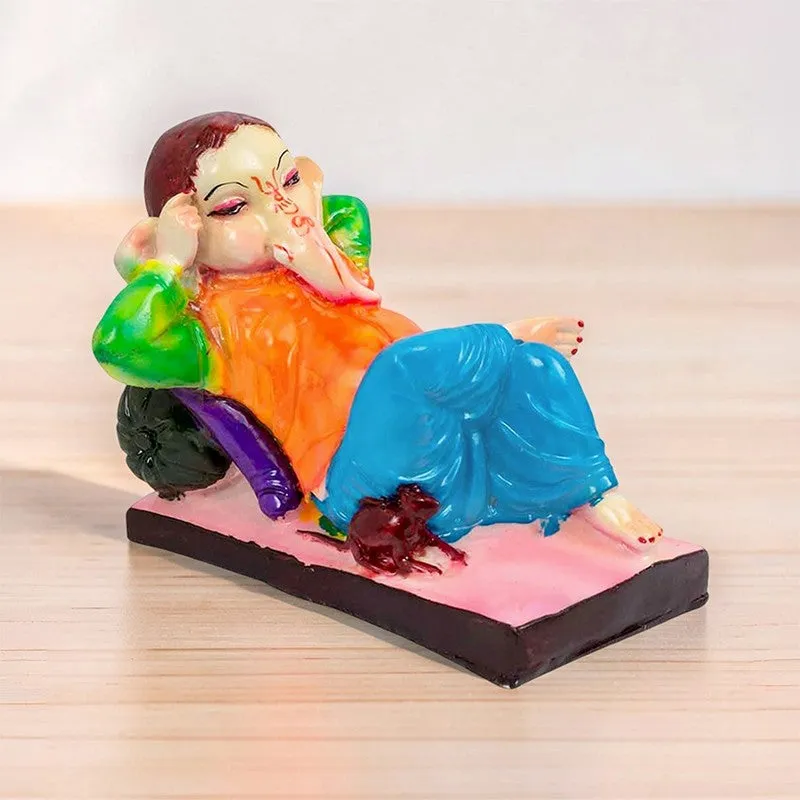 Ganesha Repose Handcrafted Showpiece media 1