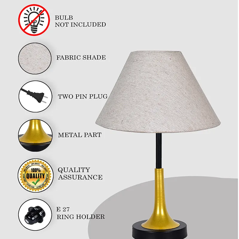 Arialla Cone Metal Table Lamp - Grey,Gold,Black media 4