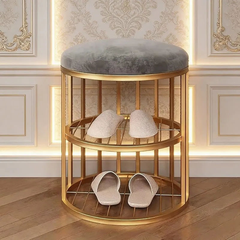 Classic Metal Shoe Rack - Gold,Dark Grey media 3