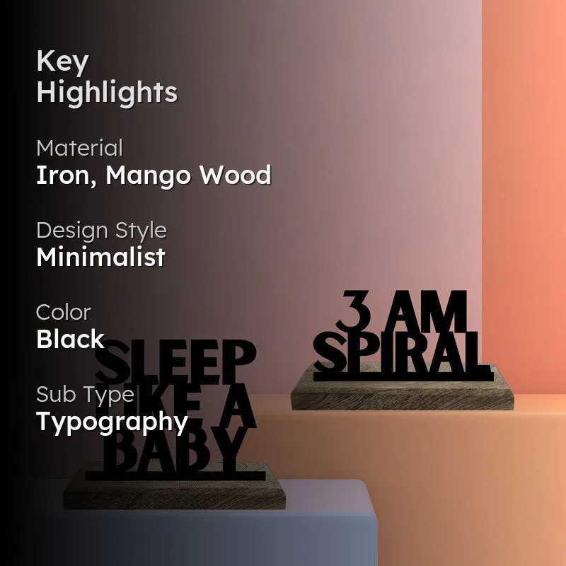 3 AM Spiral Typography Showpiece - Set Of Two media 2