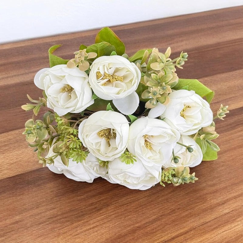 Rose-Zee Artificial Flower - White media 4