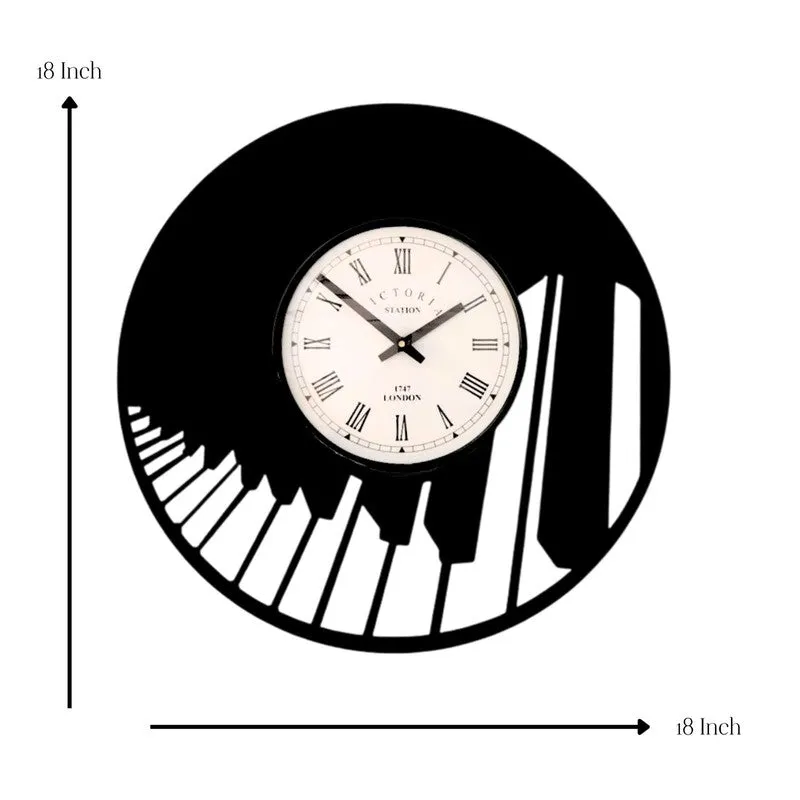Vibe Steel Analog Wall Clock - Black media 7