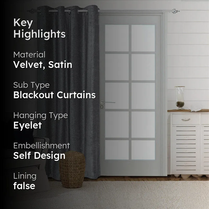 Saral Home Auriel Blackout Curtain - Grey media 2