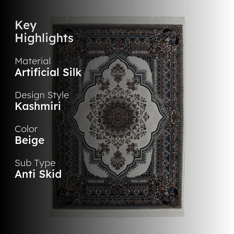 Varnika Artificial Silk Carpet media 2