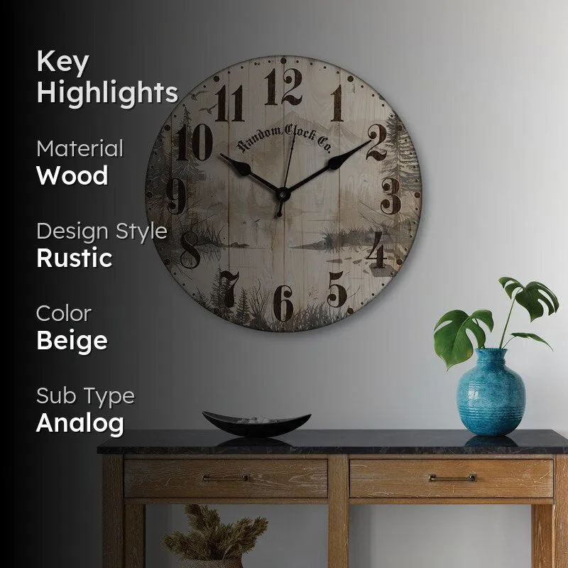 Kalenda Analog Wooden Wall Clock media 2