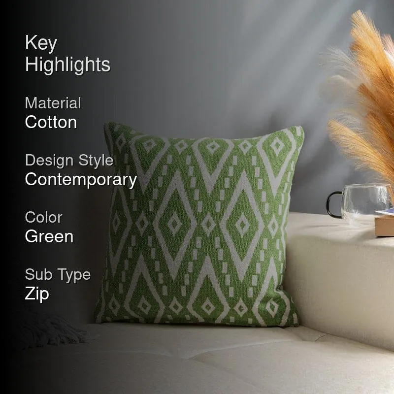 Zora Ethnic Cushion Cover - Green media 2