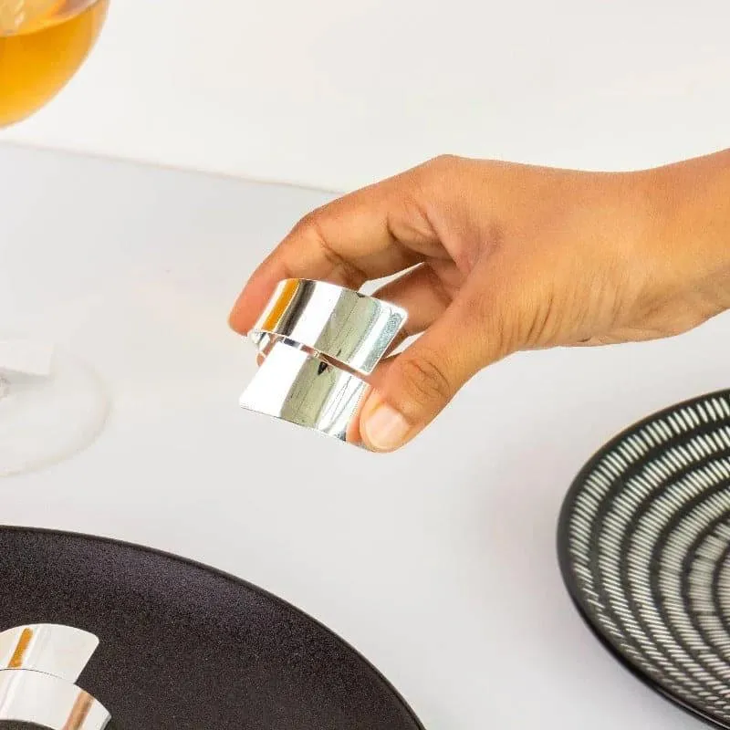 Curve Clasp Napkin Ring - Set Of Four media 3