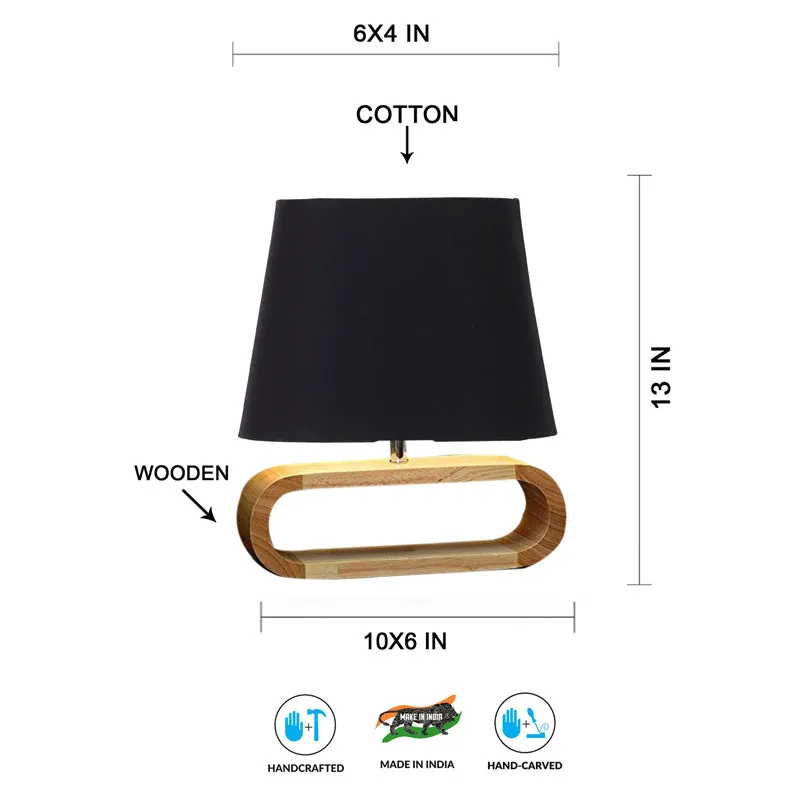 Cotin I Curve Cotton Table Lamp - Black,Brown media 7