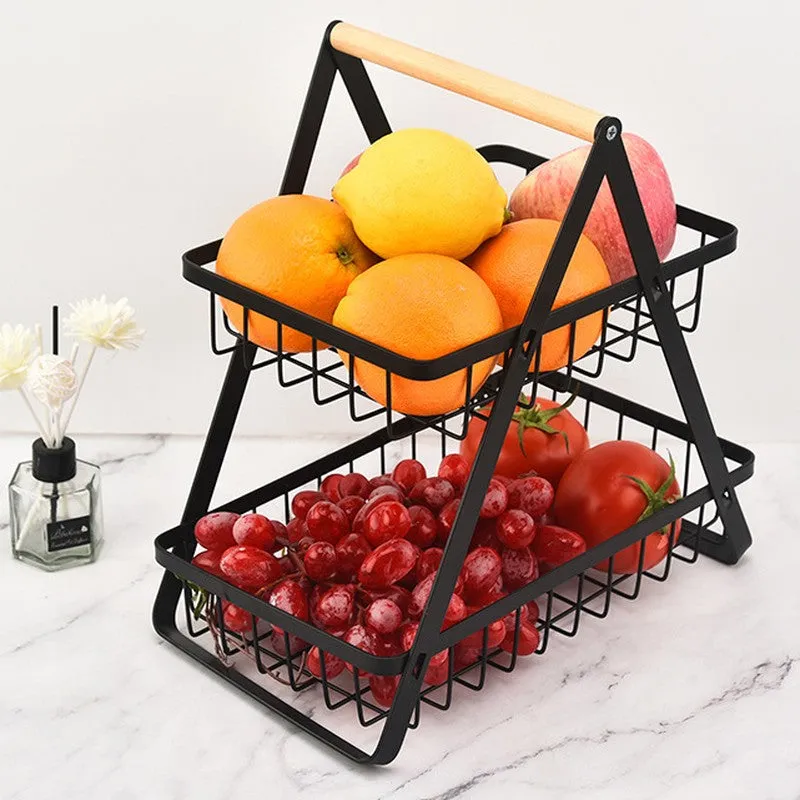 Harvest Nest Metal Fruit Basket - Black media 6