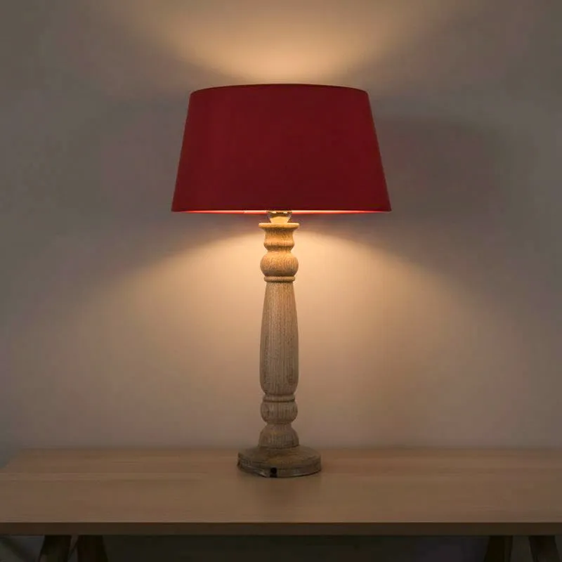Blissful Beam Fabric Table Lamp - Brown,Red media 1