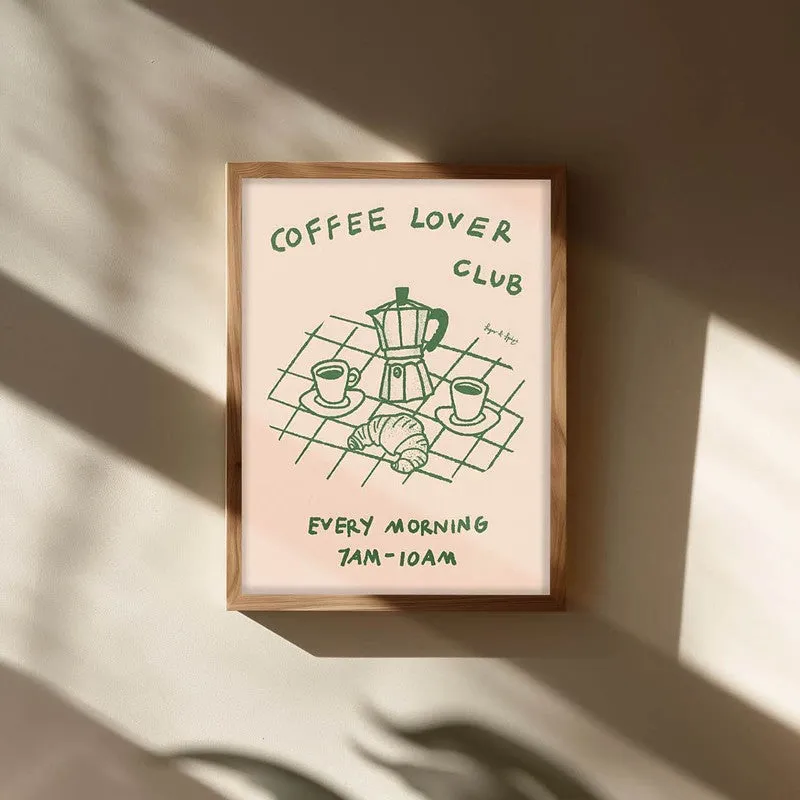 The Coffee Club Archival Canvas Wall Art - Brown media 3