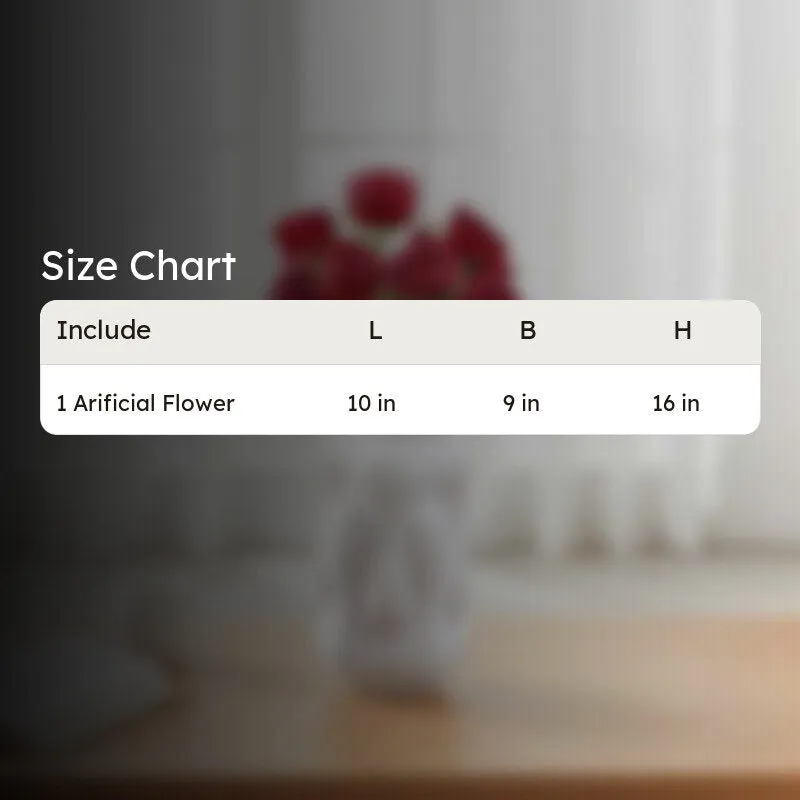 Petaluxe Rose Fabric Artificial Flower - Red media 9