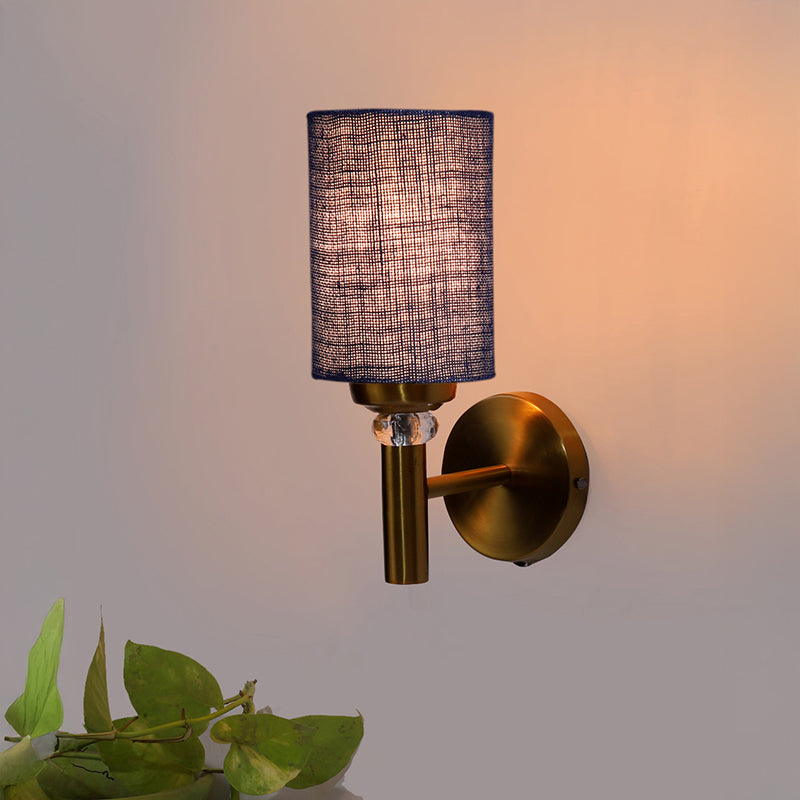 Sienna Jute Wall Lamp - Blue