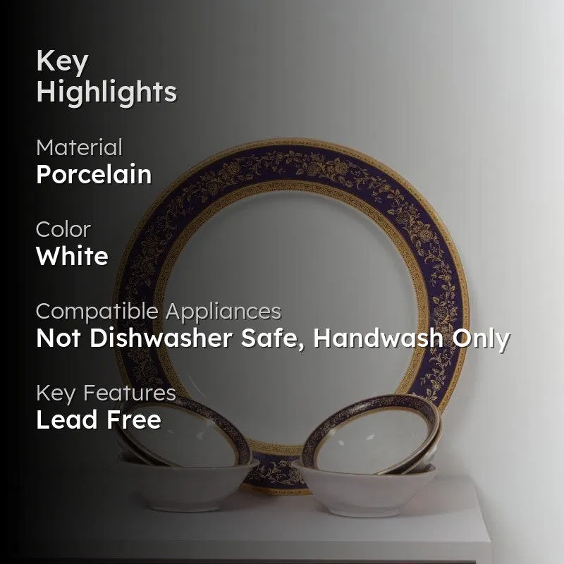 Blue Gold Dinner Set - 7 Piece Set media 2