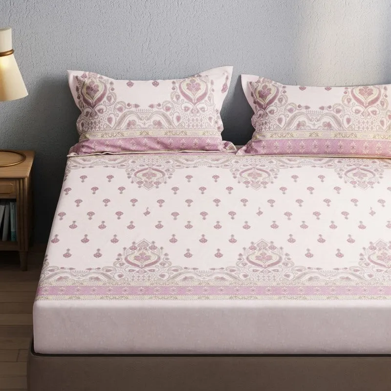 Zevric Bedsheet (Pink) - 115 GSM media 4