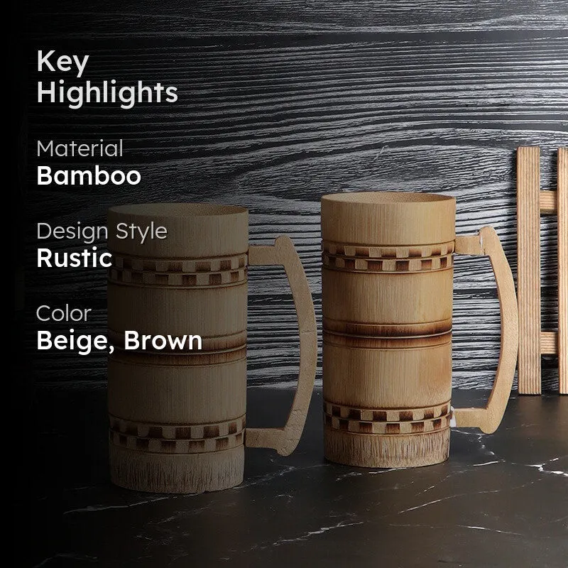 Nature Sip Bamboo Beer Mugs (350 mL) - Set of Two media 2