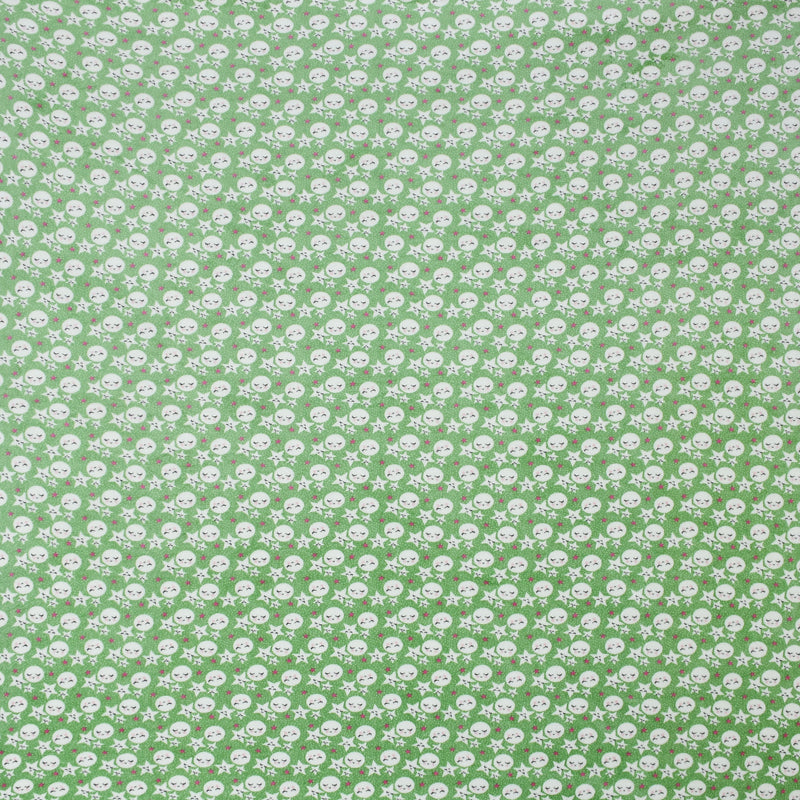 Moonglow Flannel Cotton Flannel Bedsheet (Green) - 190 GSM media 4
