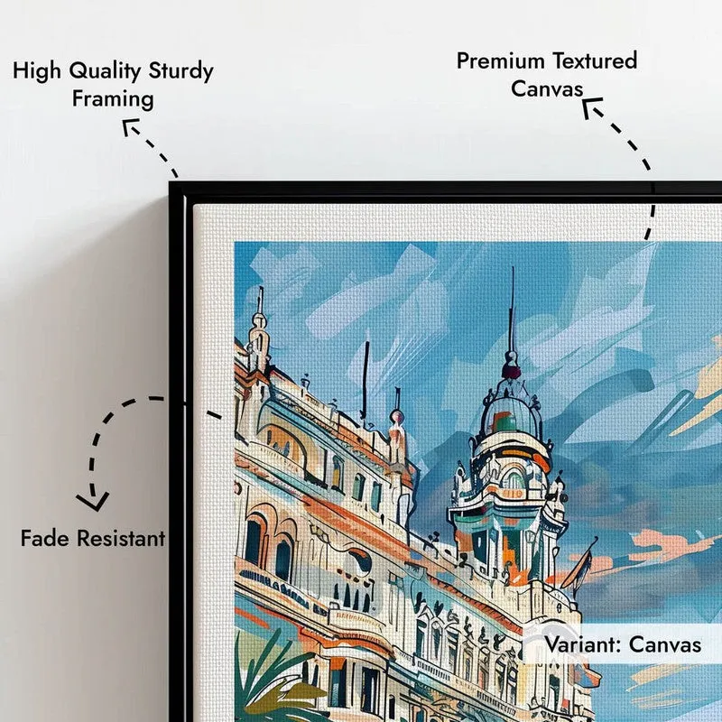 Vintage Asunción Framed Canvas Wall Painting media 7