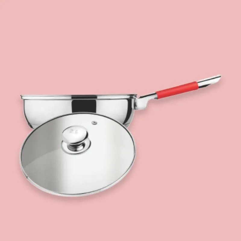 Elegachia Induction Safe Frying Pan With Lid - 2000 mL media 3