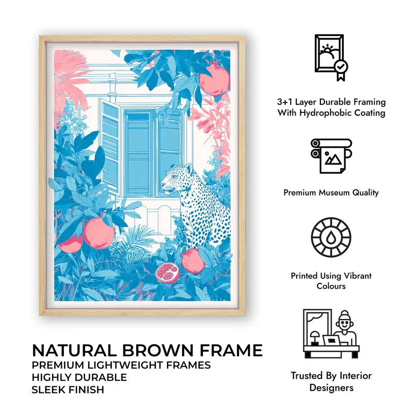 Safari Mood Canvas Wall Painting - Brown Frame media 10
