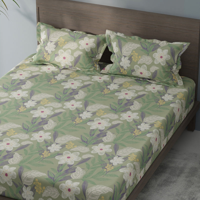 BlossomRest Single Microfiber Bedsheet - 120 GSM media 5