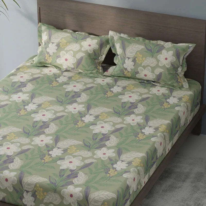 BlossomRest Single Microfiber Bedsheet - 120 GSM - 5