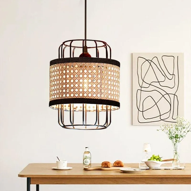 Mystne Rattan Ceiling Lamp - Small media 1