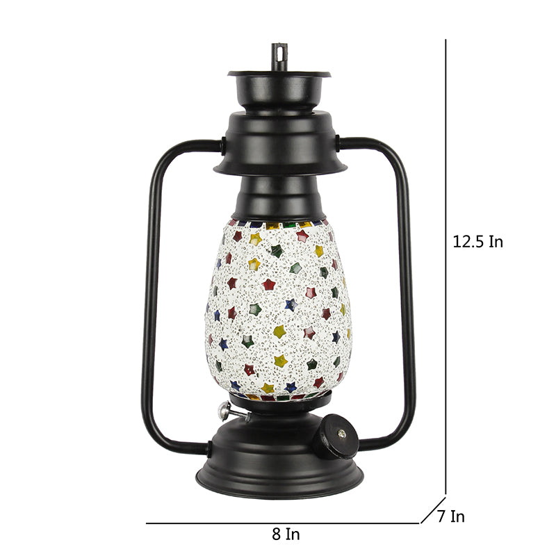 Divyara Mosaic Lantern Iron Wall Lamp - Black media 5