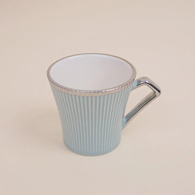 Thira Porcelain Tea Cup (180 mL Each/Blue) - Set of Six media 4