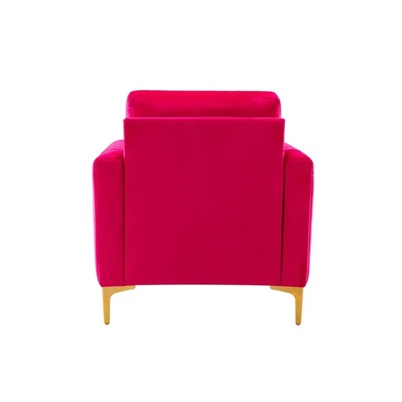 Baseo Neem Wood Accent Chair - Pink media 5