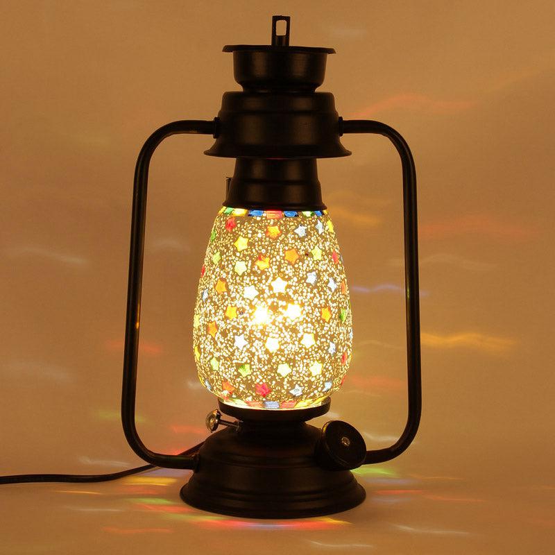 Divyara Mosaic Lantern Iron Table Lamp media 4