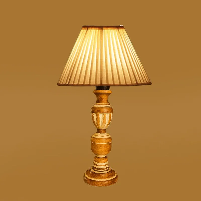 Zenrae Pleatro Wooden Table Lamp - White media 6